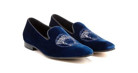 blue versace shoes|versace shoes men loafers.